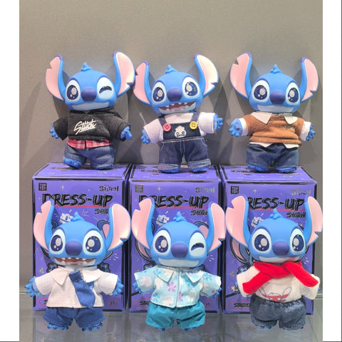 Disney Stitch Dress Up Show Vinyl Plush Pendant Series Whole Set Opened