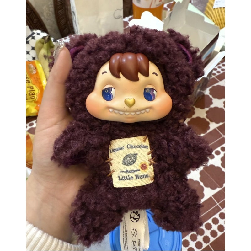 Little Buns Melting Together Plush Pendant Blind Box Series: Liqueur Chocolate - Bear Face (Confirmed Style)