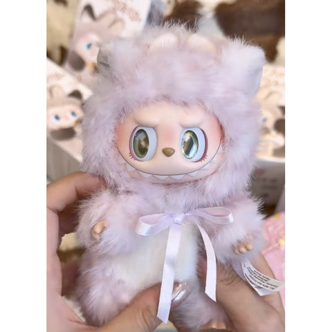 Labubu The Monsters Cat Mode On Vinyl Plush Pendant Blind Box Series: Strawberry Kitty (Confirmed Style)