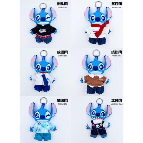 Disney Stitch Dress Up Show Vinyl Plush Pendant Series Whole Set Opened