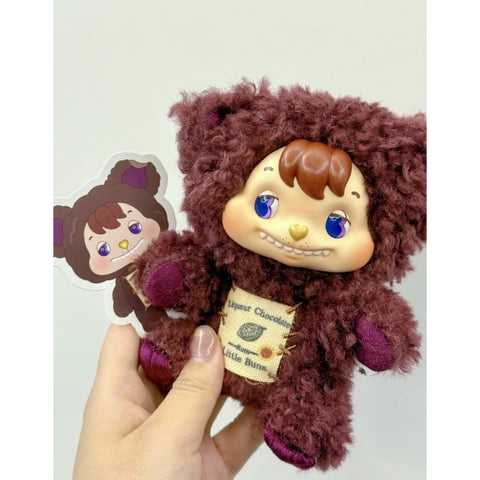 Little Buns Melting Together Plush Pendant Blind Box Series: Liqueur Chocolate - Bear Face (Confirmed Style)