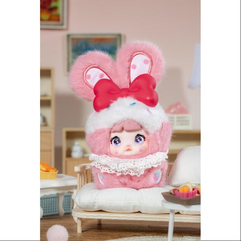 Nommi Baby Sweetheart Bunny Vinyl Plush Pendant Series Strawberry Cream