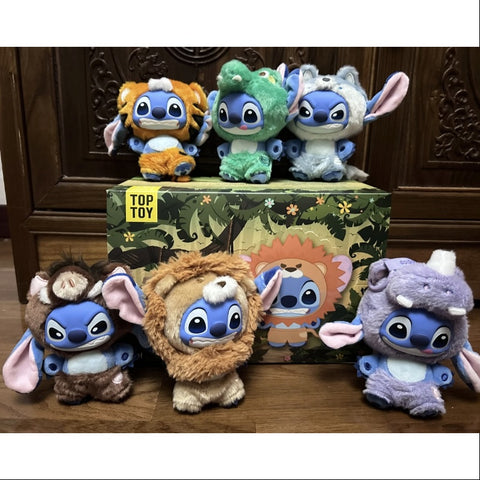 Disney Stitch Wild Animal Vinyl Pendant Series Whole Set Opened