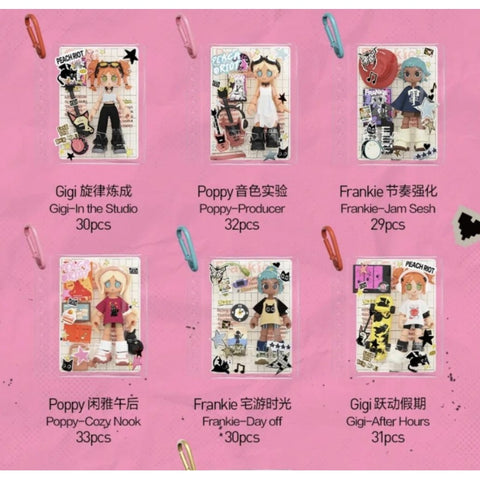 Peach Riot Carry The Music Block Pendant Blind Box Series: Whole Set (Opened Box)