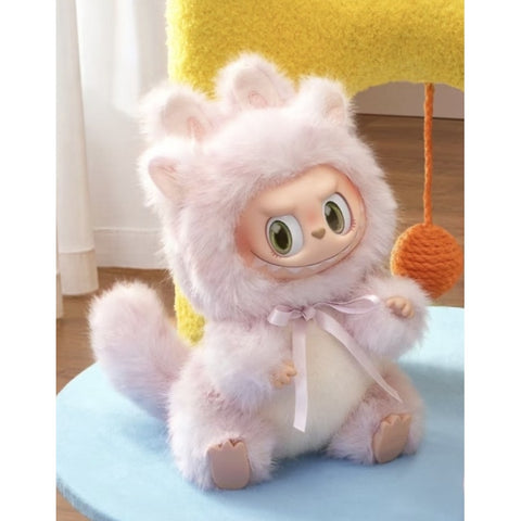 Labubu The Monsters Cat Mode On Vinyl Plush Pendant Blind Box Series: Strawberry Kitty (Confirmed Style)