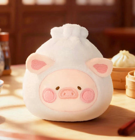 LuLu the Piggy Dim Sum House Food Hunter Plush Keychain Blind Box Series: Steamed Buns Unpack (Confirmed Style)