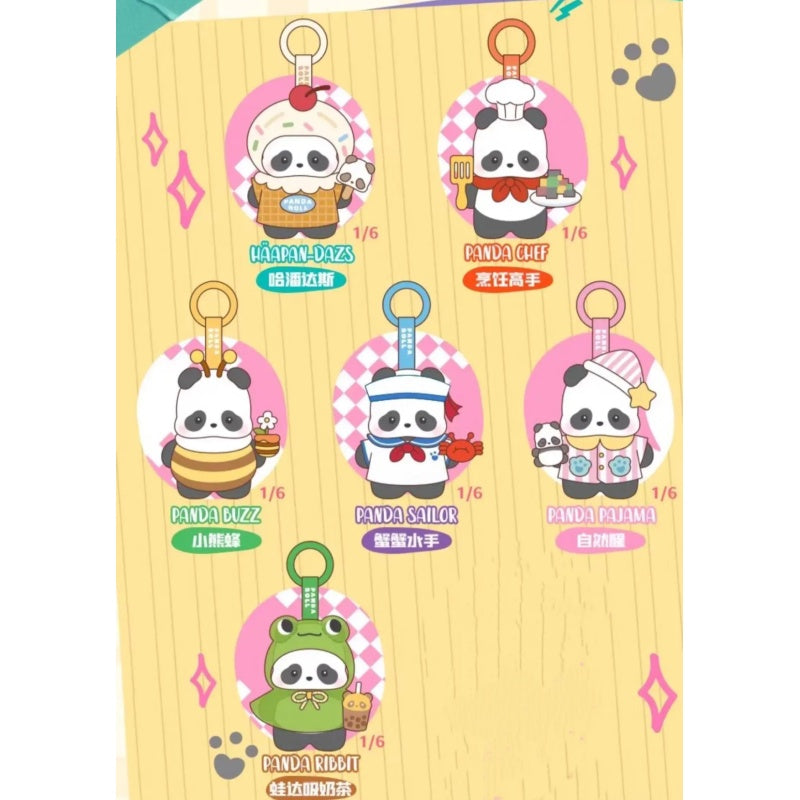 Panda Roll Happy Weekend Plush Pendant Blind Box Series: Whole Set (Opened Box)