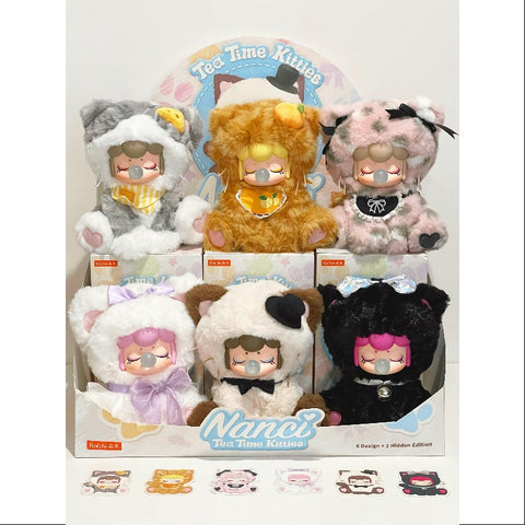 Nanci Tea Time Kitties Vinyl Plush Series Whole Set Opened
