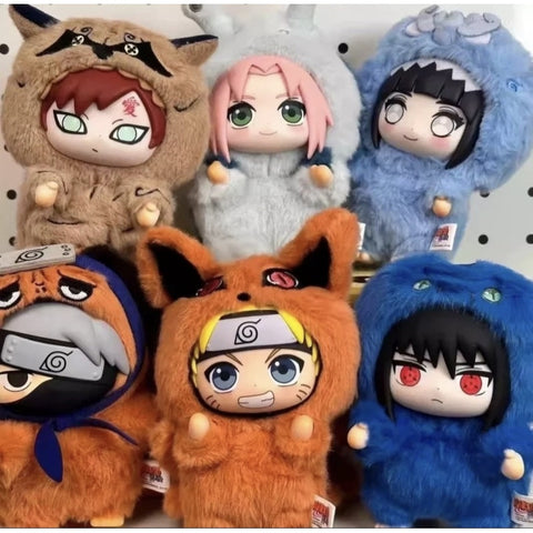 Naruto Shippuden Beast Party Vinyl Plush Pendant Blind Box Series: Whole Set (Opened Box)