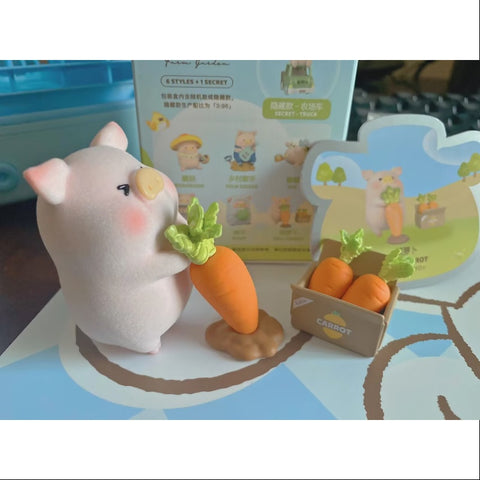 LuLu the Piggy My Sweet Farm Garden Series Pull Carrot