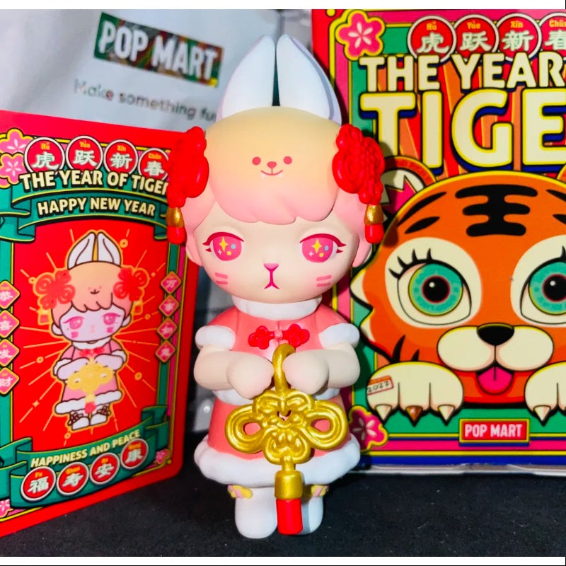 Bunny Pop Mart The Year of Tiger Series Happiness and Peace