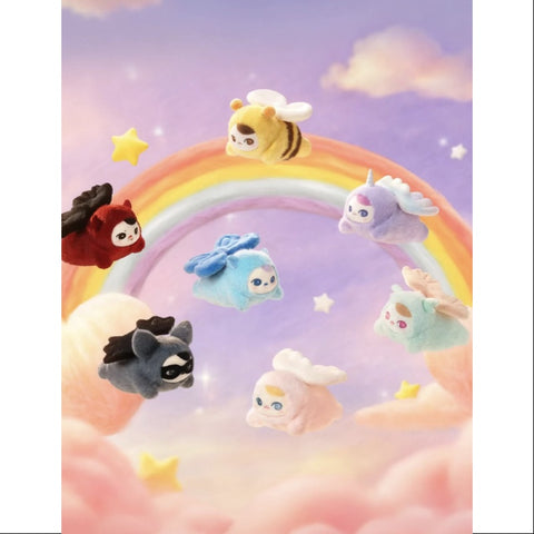 PUCKY Beanie Flying Babies Peluche Pendentif Série Ensemble Complet Neuf Sous Plastique 