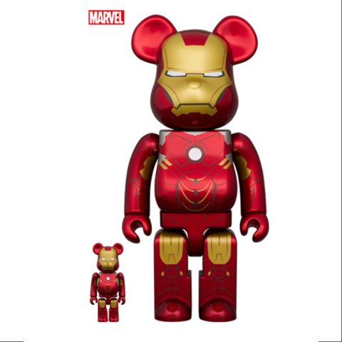 Bearbrick Iron Man Mark IV 400% & 100% Be@rbrick 2024 Limited