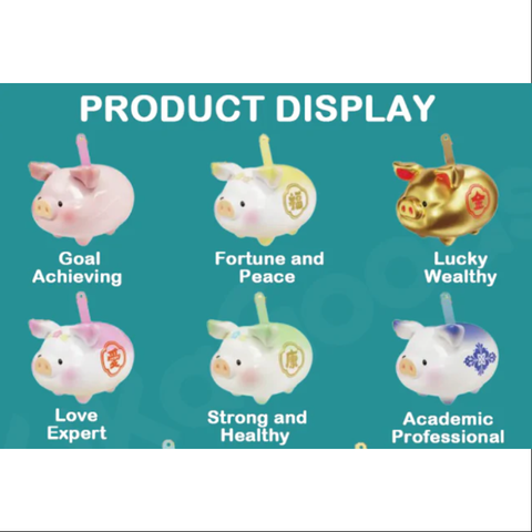 LuLu the Piggy Lucky Fortune Piggy Series Whole Set Opened