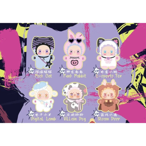 Emma♡ バンビ7点 Emma Punk Era Vinyl Plush Blind Box Series: Whole Set (Opened Box