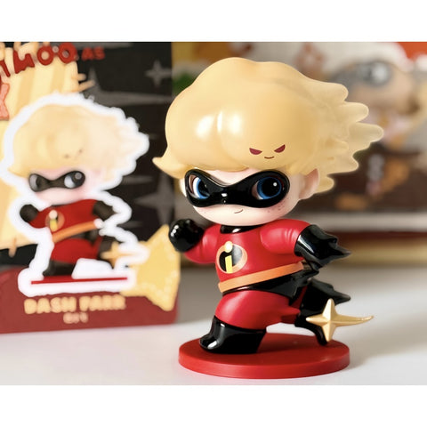 DIMOO WORLD × PIXAR Blind Box Series: Dimoo as Dash Parr (Confirmed Style)