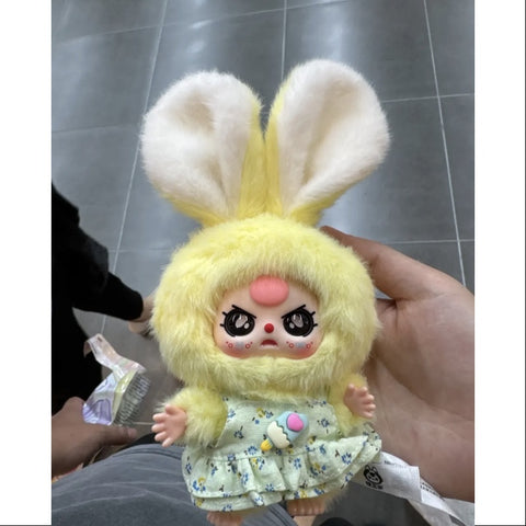 Baby Three Rabbit Miniature Bunny Plush Pendant Series Light Yellow Bunny