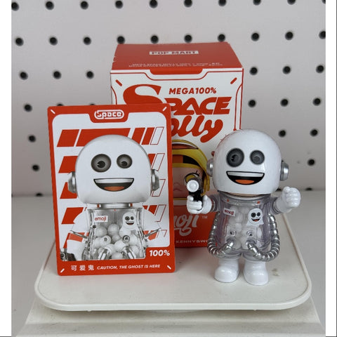 MEGA SPACE MOLLY 100% X emoji Series CAUTION THE GHOST IS HERE