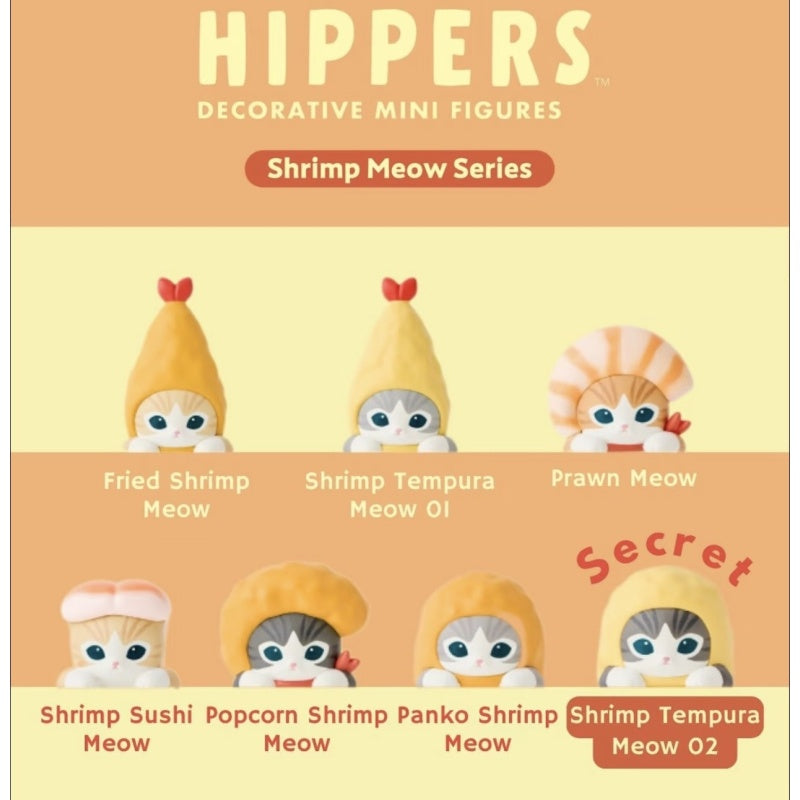Mofusand Hippers Shrimp Meow Blind Box Series: Whole Set (Brand New With Plastic)