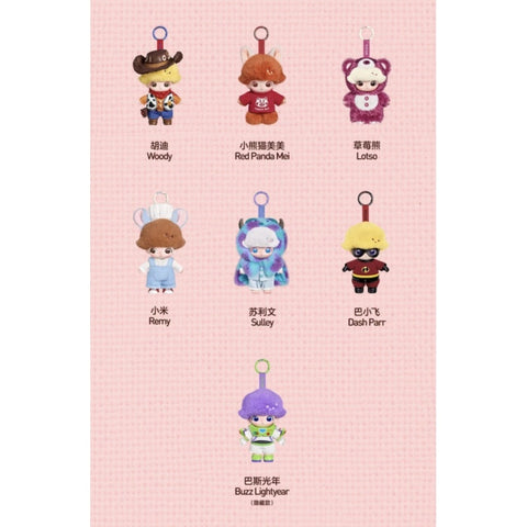 DIMOO WORLD × PIXAR Vinyl Plush Pendant Blind Box Series: Whole Set (Brand New With Plastic)