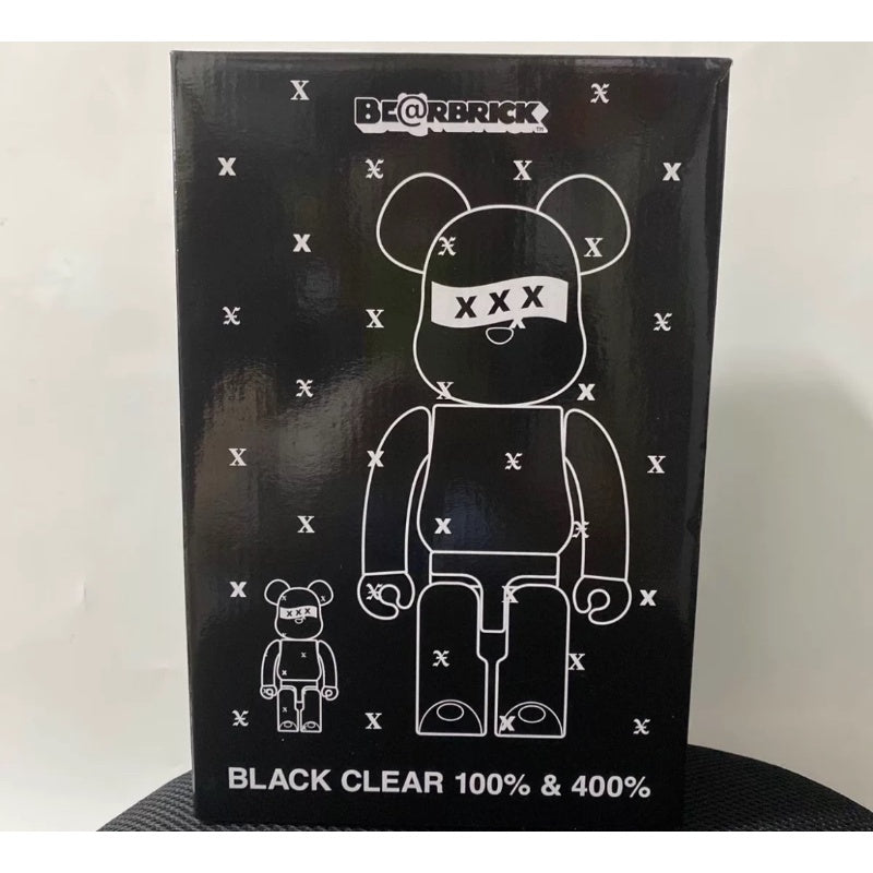 Bearbrick God Selection Xxx Black Clear 100% 400% Be@rbrick