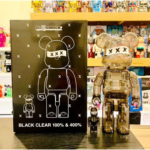 Bearbrick God Selection Xxx Black Clear 100% 400% Be@rbrick