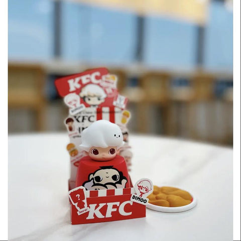 DIMOO Pop Mart DIMOO KFC China 35th Anniversary BUCKET Series secret DIMOO  Ace Fried Chicken （1/288)