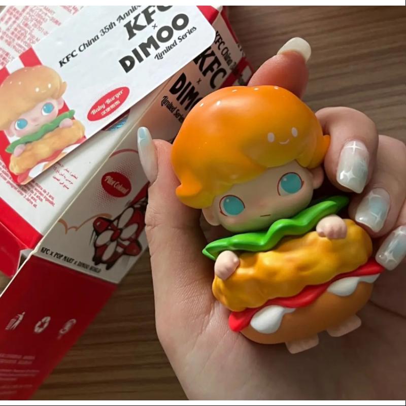 DIMOO Pop Mart DIMOO KFC China 35th Anniversary BUCKET Series Baby Bur ...