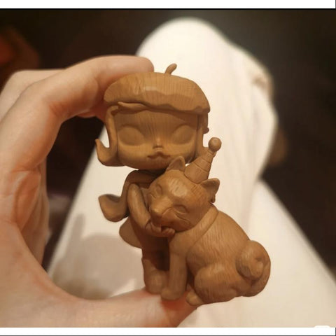 MOLLY Anniversary Statues Classical Retro Series 1 With You for 12 Years(Wooden ver.)