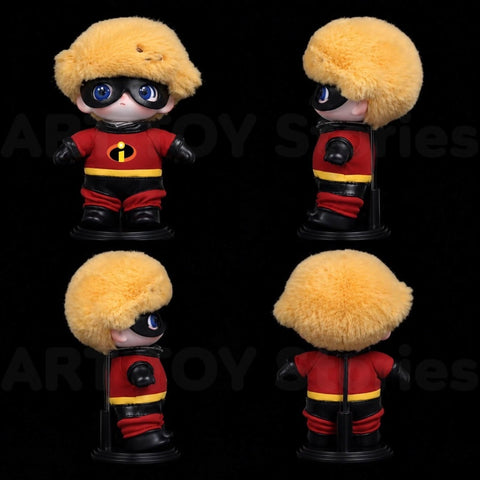 DIMOO WORLD × PIXAR Vinyl Plush Pendant Blind Box Series: Dash Parr (Confirmed Style)