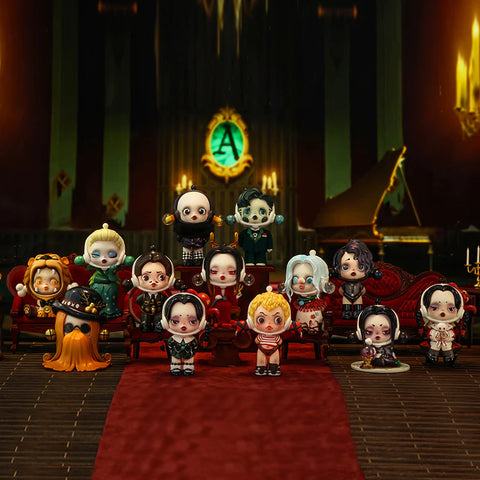 その他 SKULLPANDA THE ADDAMS FAMILY POPMART Skullpanda X The Addams Family Series Whole Set Opened – TOYSEZ